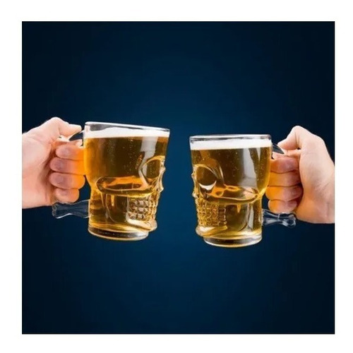 Imagem 6 de 6 de Caneca P/ Chopp Caveira Cerveja 6pçs 460ml Canc460 Hauskraft
