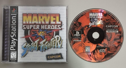 Ps1 - Marvel Super Heroes Vs Street Fighter Mídia Preta