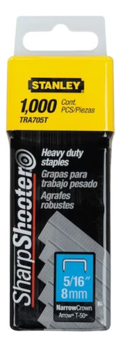 Grapas Stanley T50 5/16 (8mm) Caja 1000 Unidades Tra705t