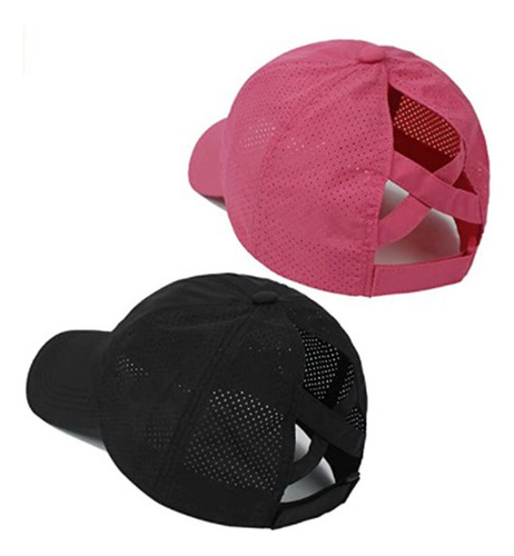 2 Gorras De Béisbol Con Forma De Cola De Caballo Para Mujer,