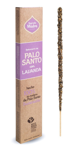 Varilla Sahumerio Palo Santo Con Lavanda - Sagrada Madre