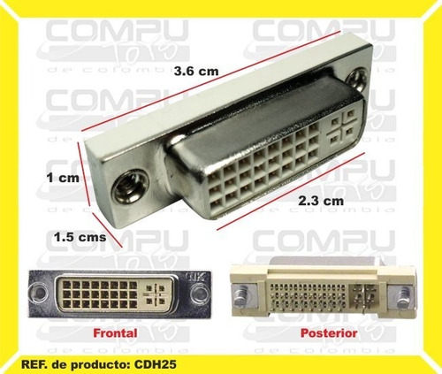 Adaptador Dvi 24+5 H Para Soldar Ref: Cdh25 Computoys Sas