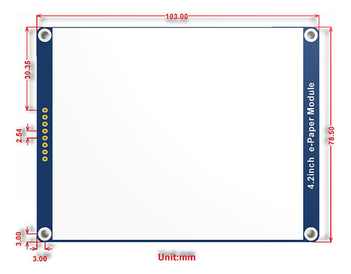 Pantalla E-ink E-paper 4.2in Raspberry Pi Spi Stm32 Tricolor