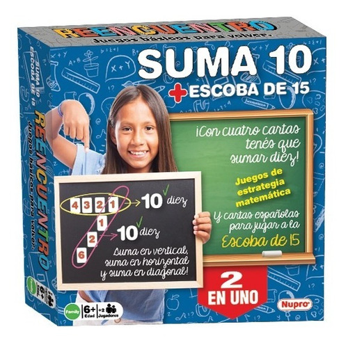 Juego Mesa 2 En 1 Suma 10 +escoba De 15 Nupro Sharif Express