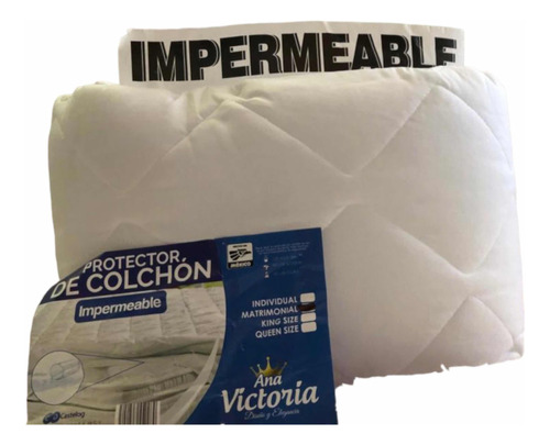 Cubre-colchón Impermeable Acolchonado Matrimonial