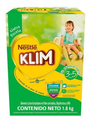 Imagen 1 de 2 de Leche de fórmula  en polvo  Nestlé Klim 3+  en bolsa de 1.8kg - 3  a  5 años