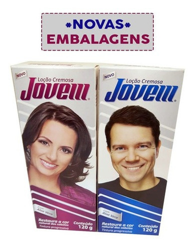 Imagem 4 de 4 de Loção Jovem Cremosa (escurece Cabelo) Com 6 Und Frete Gratis