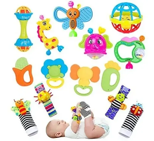 Set De 4 Calcetines Sonajero Para Bebés 0-12 Meses | Juguete Sensorial Con Sonidos Suaves Y Ajuste Elástico | Certificado OEKO-TEX