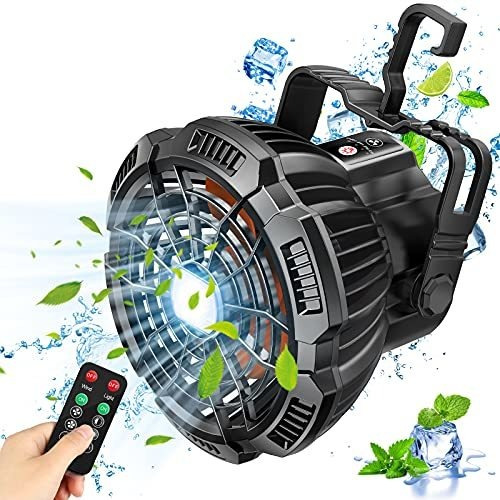 Ventilador Camping Luz Led 3 1 Portatil Tienda Electrica Cr