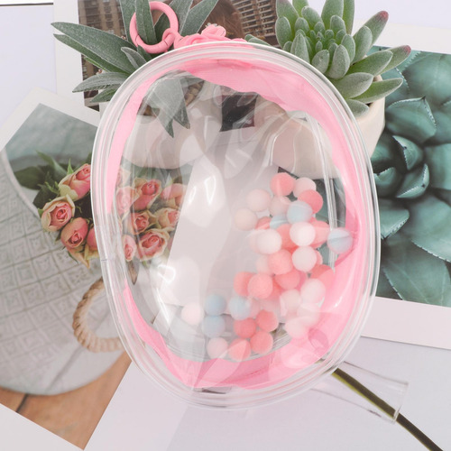 Figura Transparente, Expositor, Bolsa, Muñeca Rosa