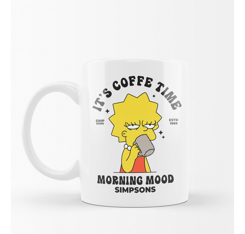 Taza Cerámica Meme Humor Mañanero Lisa Simpsons