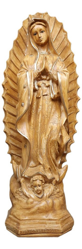 Virgen De Guadalupe De 45 Cm De Resina Amaderado
