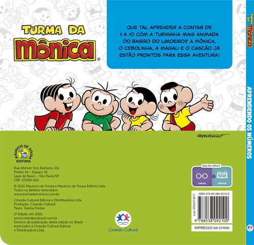Monica's Gang - Números, de Barbosa, Karina. Serie de lectura Mundinho de Ciranda Cultural Editora E Distribuidora Ltda., tapa blanda en portugués, 2022
