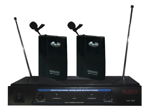 Gbr Vhf Pro258 2 Microfonos Inalambrico Corbatero Karaoke