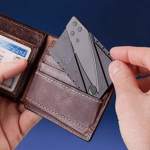 Navaja Tarjeta Cuchillo Plegable Billetera Seguridad Defensa