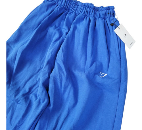 Joggers Pants Deportivo Casual Gym Sharkk Inspo Bordado Azul