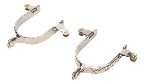 Horse Boot Spurs, 1 Par De Cowboys De Aço Inoxidável, Homens
