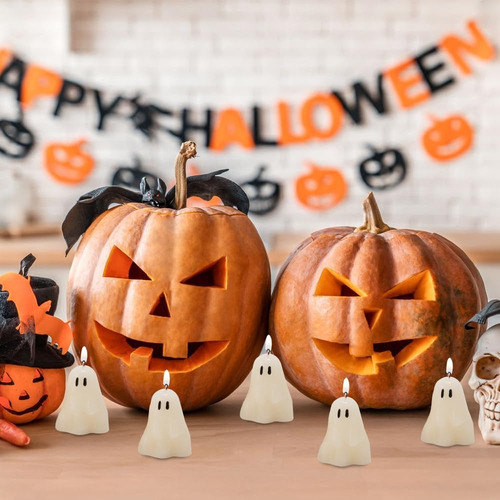 Juego De 20 Velas Fantasmas, Velas De Decoración De Hallowee