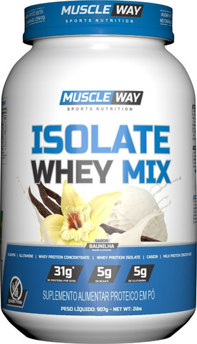 Isolate Whey Mix Whey Blend Pote 907g - Muscle Way Sabor Baunilha