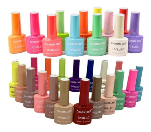 comprar Kit Esmaltes Semipermanentes X 15 Gel Color Uv Led Base Top