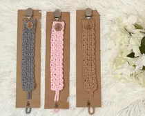 Comprar Portachupetes Ambar X 3 - Tejidos Crochet Broche Madison 