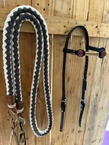 Comprar Traia Cabeçada E Redea Argolada Cavalo Muares Cor Marrom
