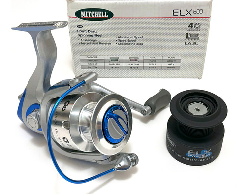Reel Mitchell Elx 400r / Elx 600 Plateado Derecho/izquierdo