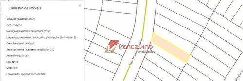 Imagem 10 de 10 de Excelente Lote | Bairro Jd. São Vicente | 03 Lotes Juntos | Apelo Comercial | Aproveite! - Te0926