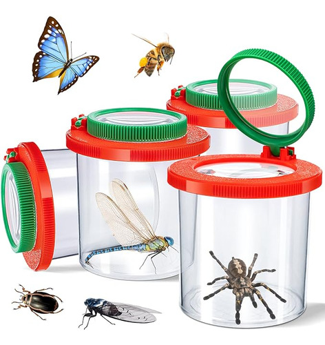 Visor Insectos Para Niños 4 Piezas Caja Insectos Con Lupa Ki
