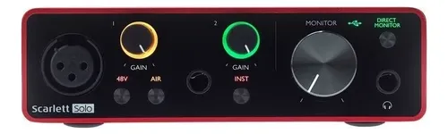 Interfaz de audio Focusrite Scarlett Solo roja 3.ª gen | Cuotas