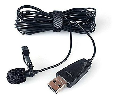 Microfono Usb Zaffiro Lavalier Mic Solape Clip En El Microfo