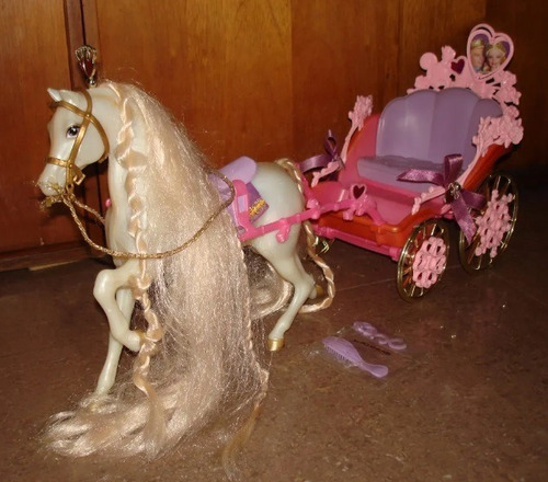 Carruaje Con Caballo De Barbie Rapunzel Original Mattel #80