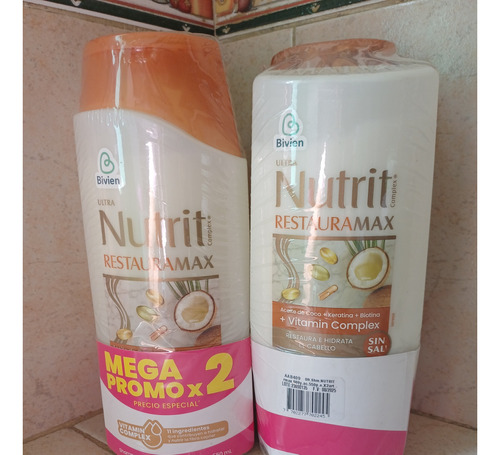 Shampoo + Acondicionador  Sin Sal Nutrit 