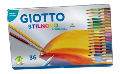 Imagen 5 de 8 de Lapices De Colores Acuarelables Giotto Stilnovo Caja X 36 U