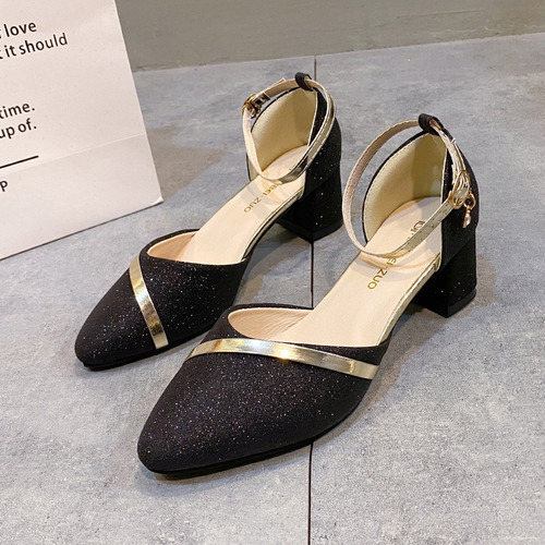 Sandalias De Tacón Alto Para Mujer Punta Puntiaguda Fiestas
