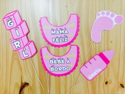 Props / Carteles Frases. X 20 Unidades. Baby Shower Niña