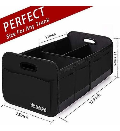 Imagen 2 de 7 de Organizador De Almacenamiento Plegable Para Maletero, Asas