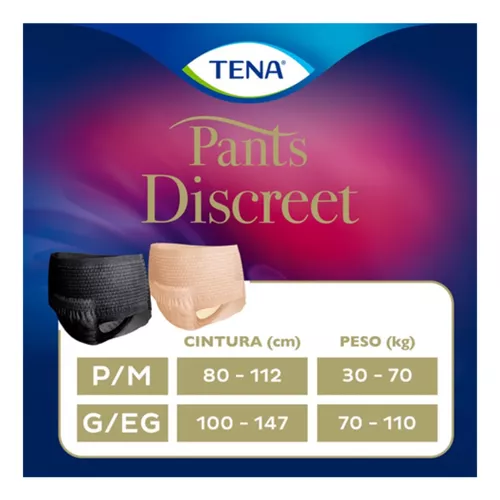 Roupa Intima Tena Pants Discret Nude P/m16 G/eg 16 Calcinha