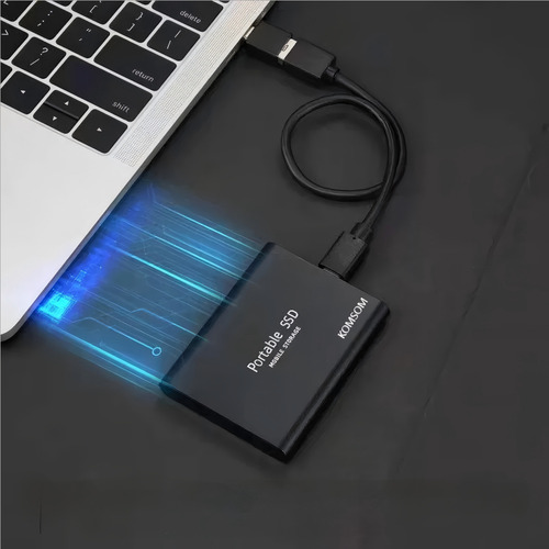 Disco Duro Externo Komsom M1970n Ssd 2tb (2000gb) Disco Duro Portátil Negro Usb 3.0 Almacenamiento De Datos,delgado, Compatible Con Pc