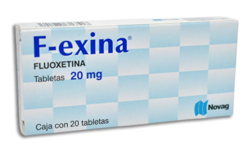 F-exina Fluoxetina 20mg 20 Tabletas