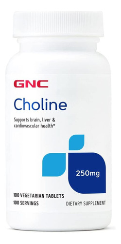  Suplemento Colina 250 Mg 100 Tabletas Gnc 