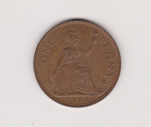 Moneda Inglaterra One Penny Año 1967 Excelente + (Usado)