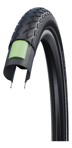 Schwalbe Marathon, Copertone Unisex Adulto, Schwarz, Drahtre