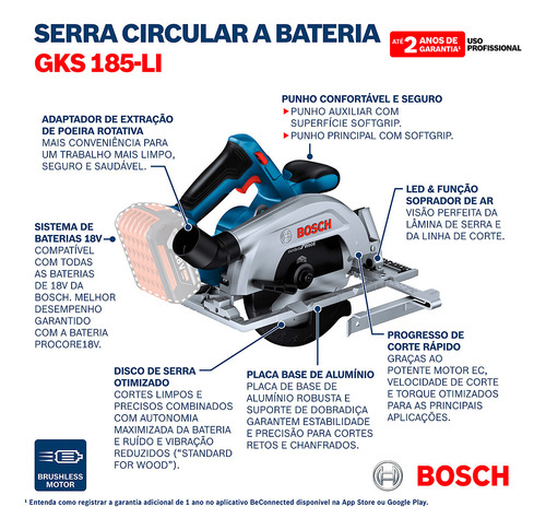 Bosch Professional 06016c12e1 batería para sierra circular 18V
