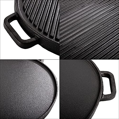 Planchas Lawei De Hierro Fundido De 12 Pulgadas, Parrilla Re