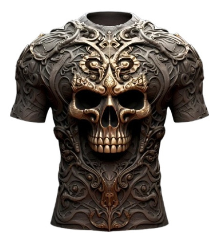 Skull Print Hip Hop Trendy T Shirt