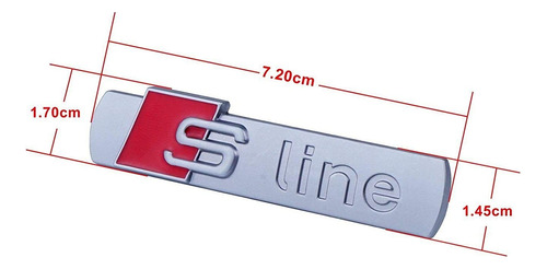 Par De Emblemas Sline Logos Para Audi S Line 7.2x1.8cm