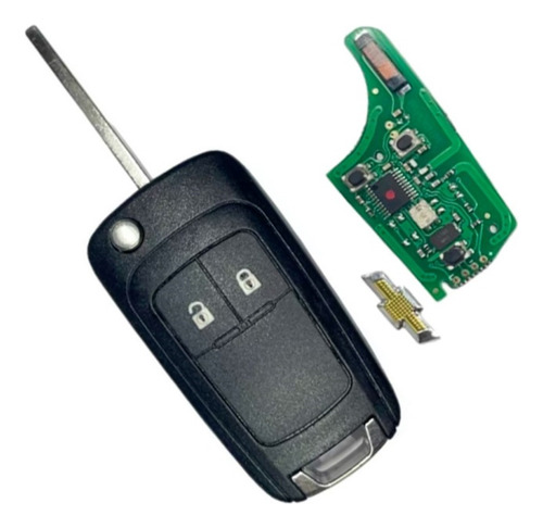 Carcaça De Controle Gm Completa 2b 433mhz Para Onix/s10/spin/cruze 2013-2016, Chave , Com Placa, Pronta Programação