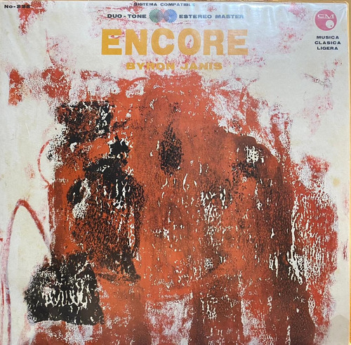 Disco Lp - Byron Janis / Encore, Que Se Repita. Album