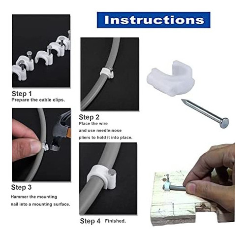 Clips Para Cables Con Clavos De Acero Clips Para Cables Ta